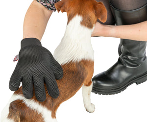 Fur care glove mesh material/TPR, 16x24