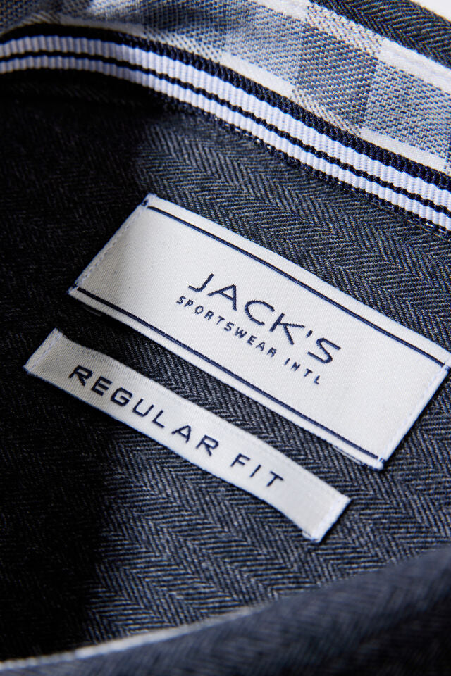 Skyrta frá Jack´s - charcoal mel grá