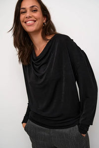 Gina blússa frá Kaffe - Svartur