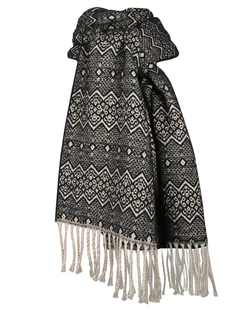 Garðar, trefill unisex brúnn/svartir