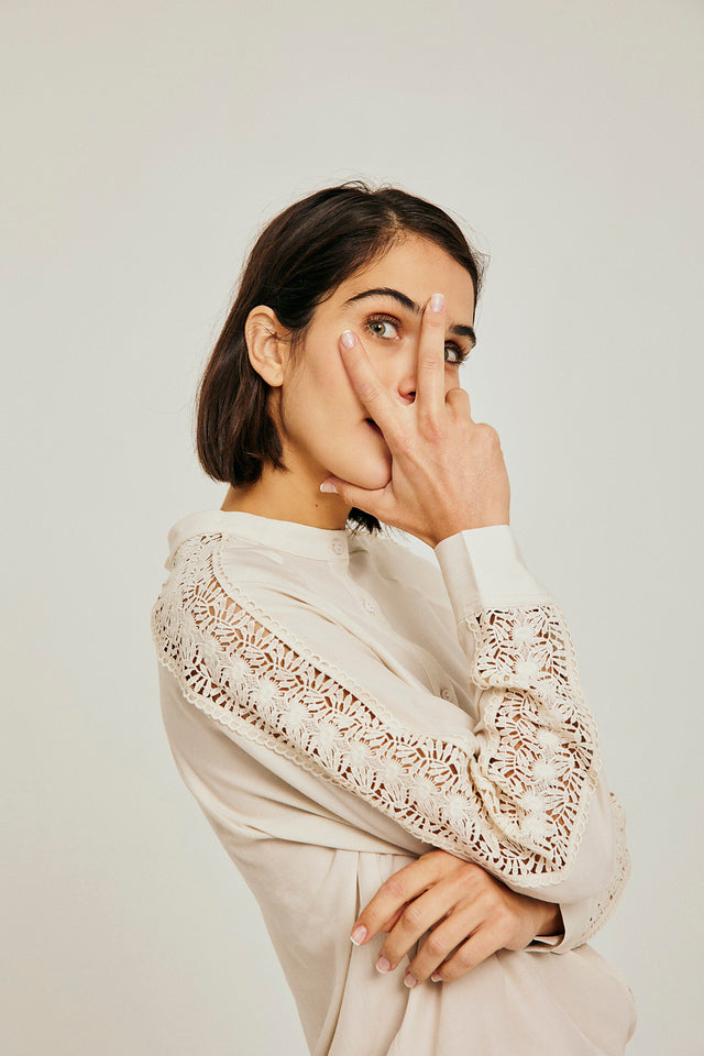 Sweet blússa frá Freequent - off white
