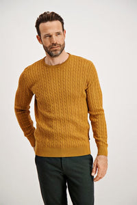 Kaðlapeysa frá Jack´s  - yellow mel