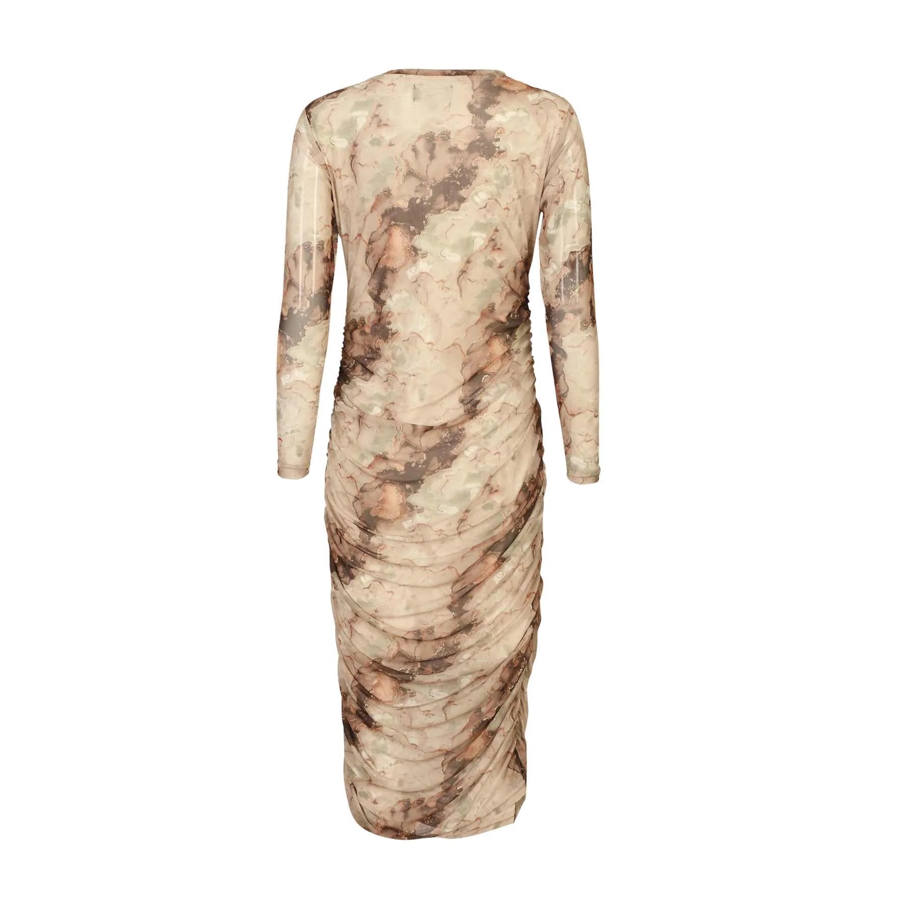 Mesh LS Long dress frá Liberté - Gold marble