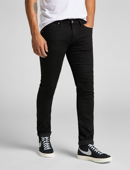 Luke slim tapered gallabuxur frá LEE- svartar