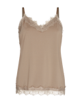 Bicco toppur frá Freequent - Desert taupe