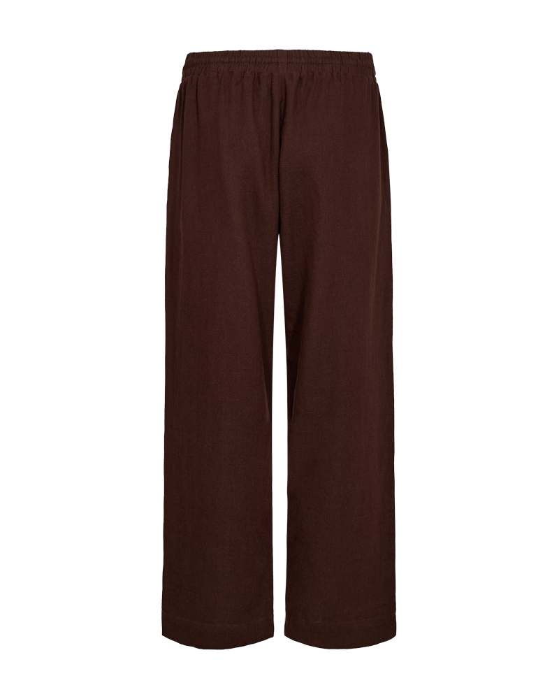 Lava ankle buxur úr hör frá Freequent - Coffee bean