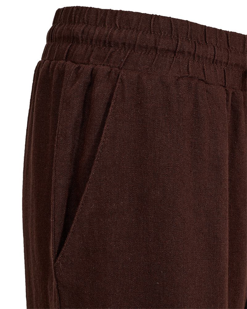 Lava ankle buxur úr hör frá Freequent - Coffee bean