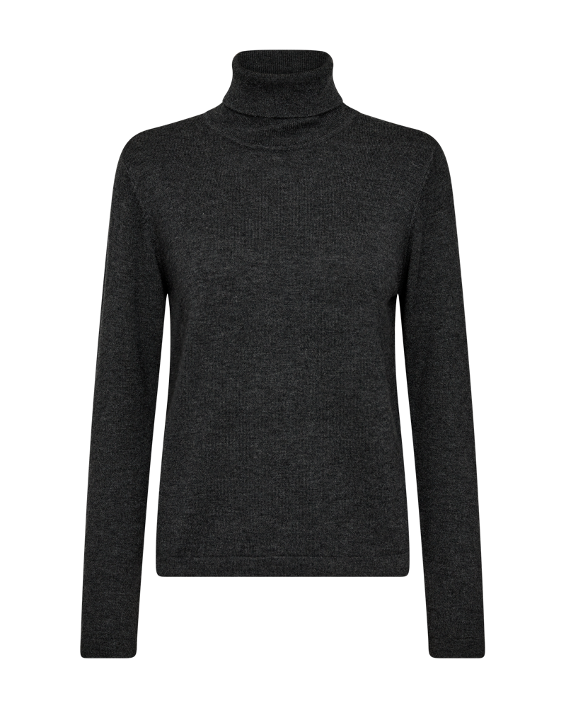 Jade rúllukragapeysa frá Freequent -  Dark grey melange