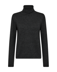 Jade rúllukragapeysa frá Freequent -  Dark grey melange