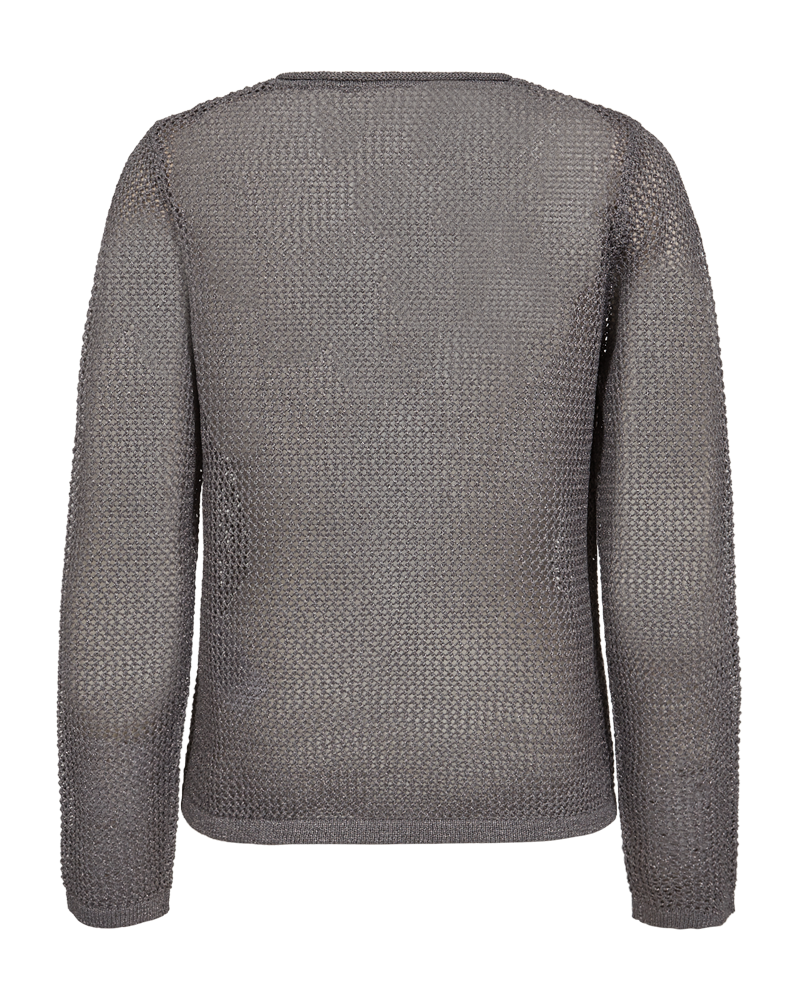 Terne peysa frá Freequent -   Medium Grey Mel. w. Silfur