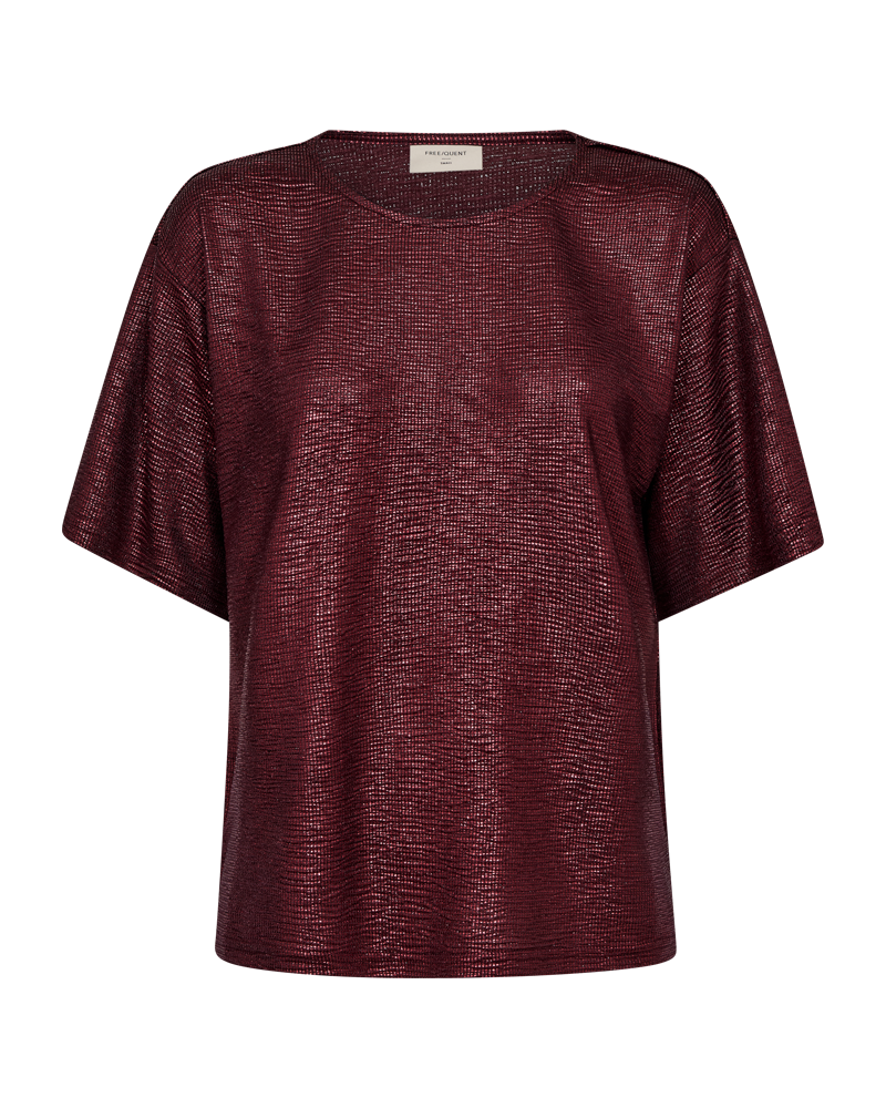 Satina Tee stutterma toppur frá Freequent - Port Royale
