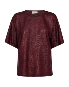 Satina Tee stutterma toppur frá Freequent - Port Royale