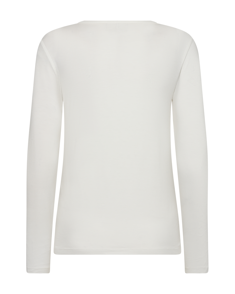 Liana -Tee langerma bolur frá Freequent - Off white