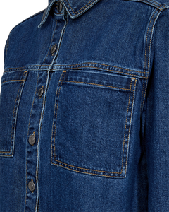 Rinna gallajakki frá Freequent - Medium Blue Denim