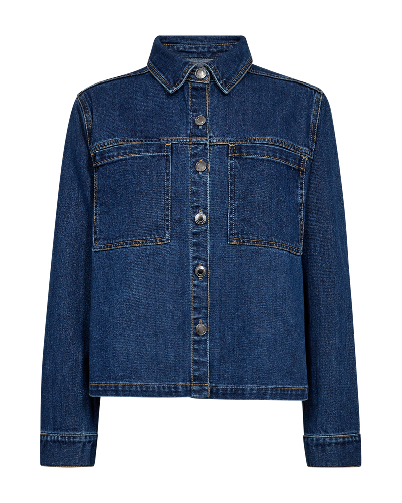 Rinna gallajakki frá Freequent - Medium Blue Denim