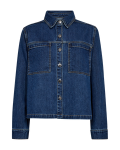 Rinna gallajakki frá Freequent - Medium Blue Denim
