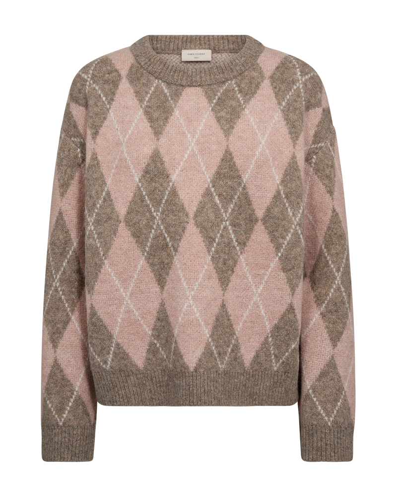Grsargyle peysa  frá Freequent -  Desert Taupe Mel w Pale M Mel