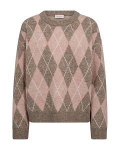 Grsargyle peysa  frá Freequent -  Desert Taupe Mel w Pale M Mel