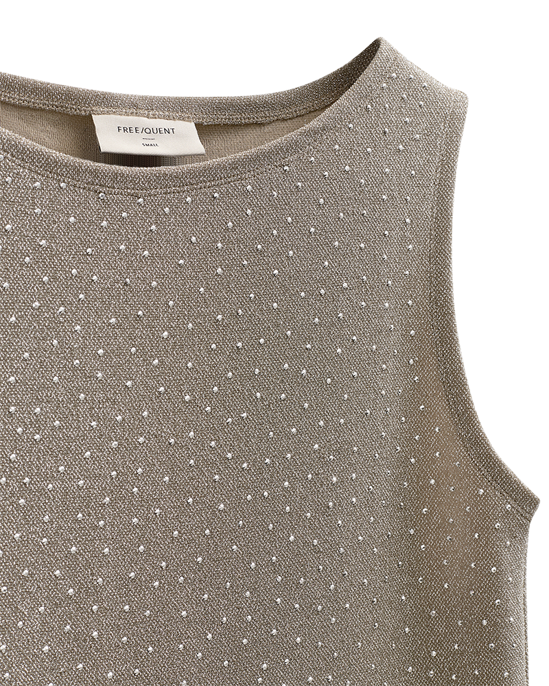 Viska toppur frá Freequent - Desert Taupe w. Silver