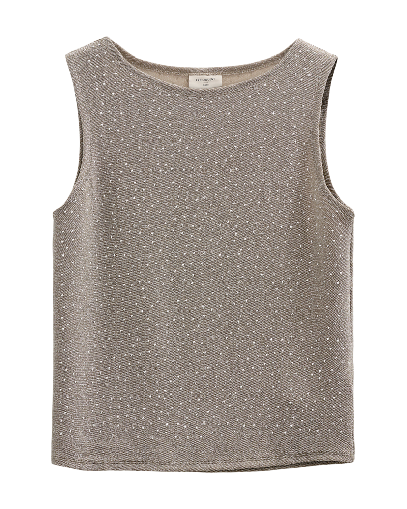 Viska toppur frá Freequent - Desert Taupe w. Silver