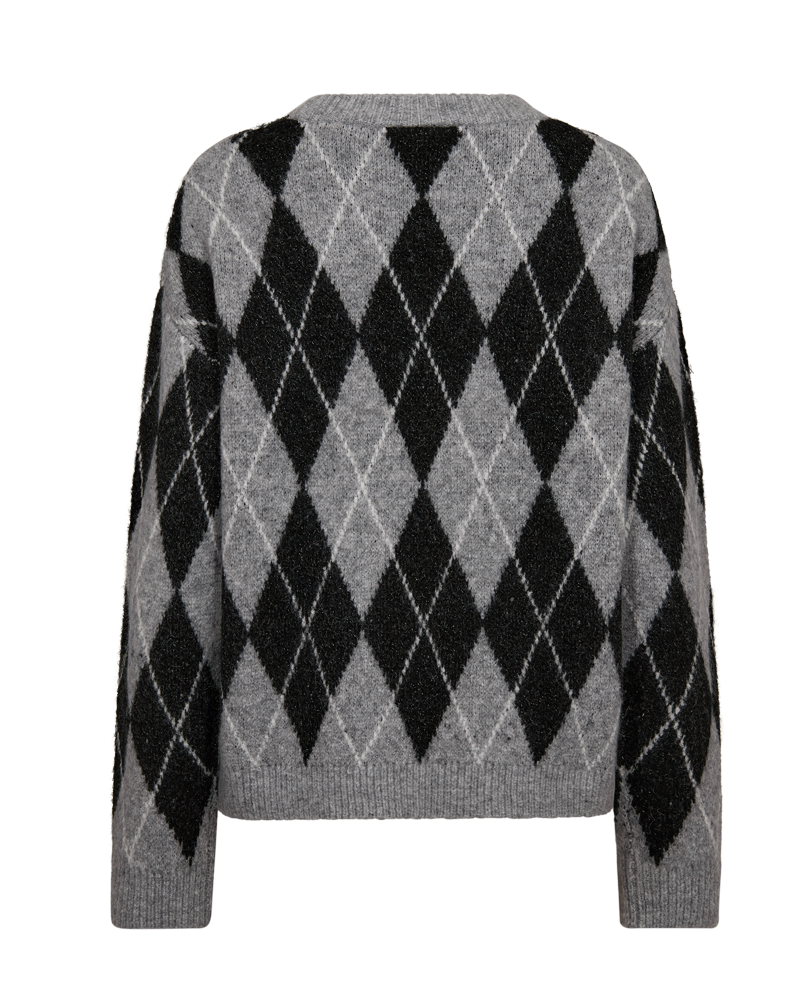 Vesper peysa  frá Freequent - Medium Grey Mel. w. Black