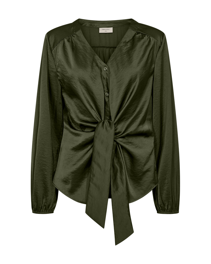 Dove blússa frá Freequent - Kombu Green