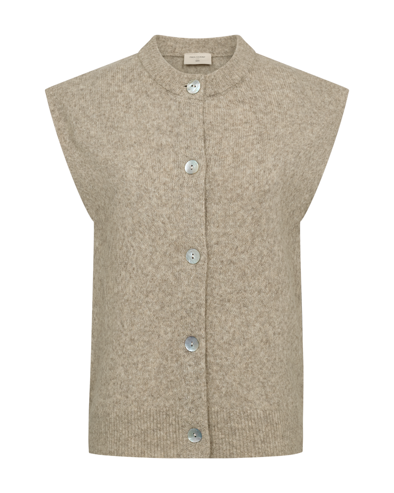 Alpa vesti frá Freequent - Silver mink melange