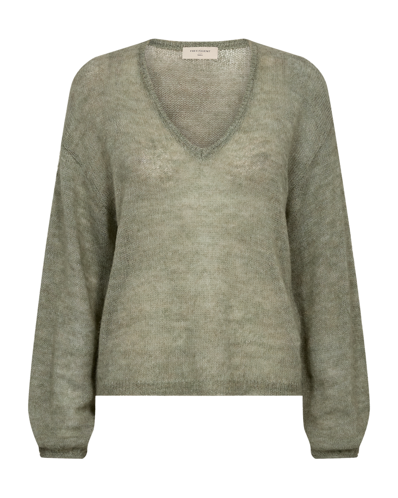 Dido peysa frá Freequent - Iceberg green melange