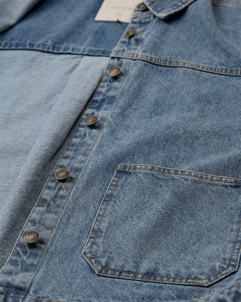 Kalia gallajakki  frá Freequent -Medium blue denim