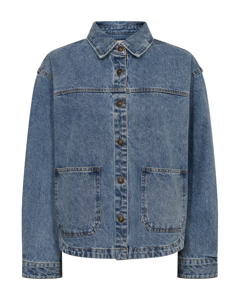 Kalia gallajakki  frá Freequent -Medium blue denim