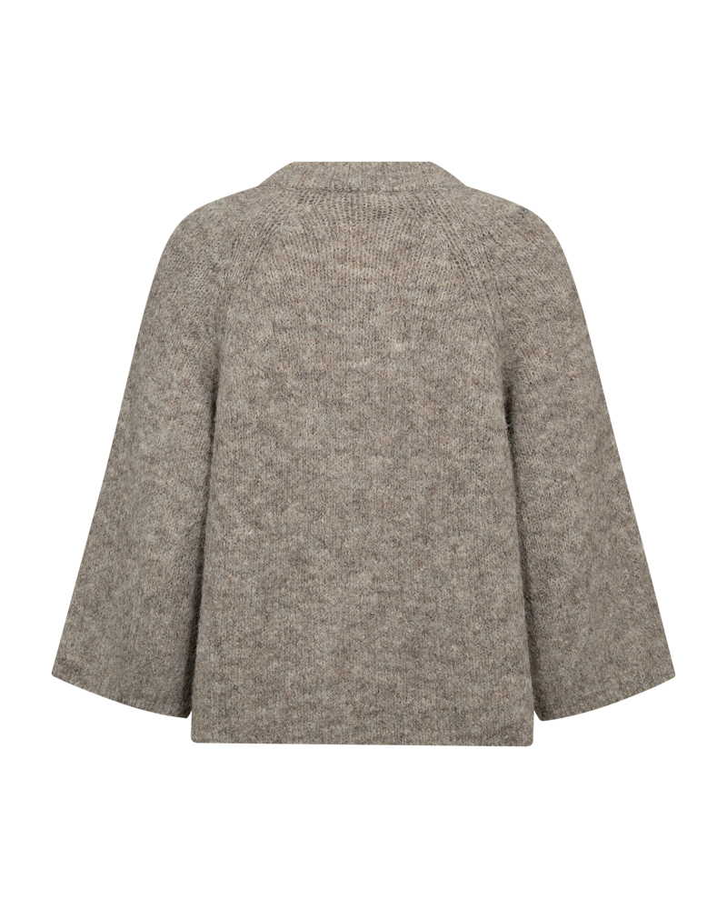 Grslulu  peysa  frá Freequent - Desert taupe melange