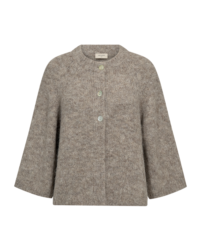 Grslulu  peysa  frá Freequent - Desert taupe melange