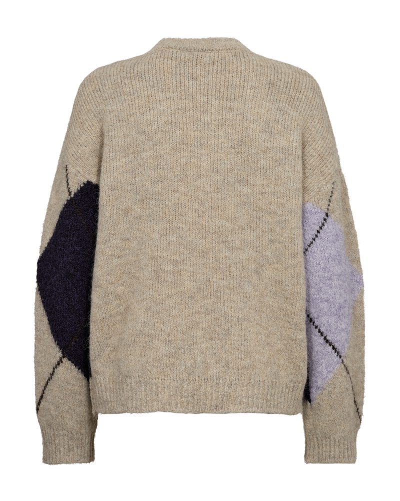 Grslulu peysa frá Freequent - Oyster Grey Mel w. Iris Mel