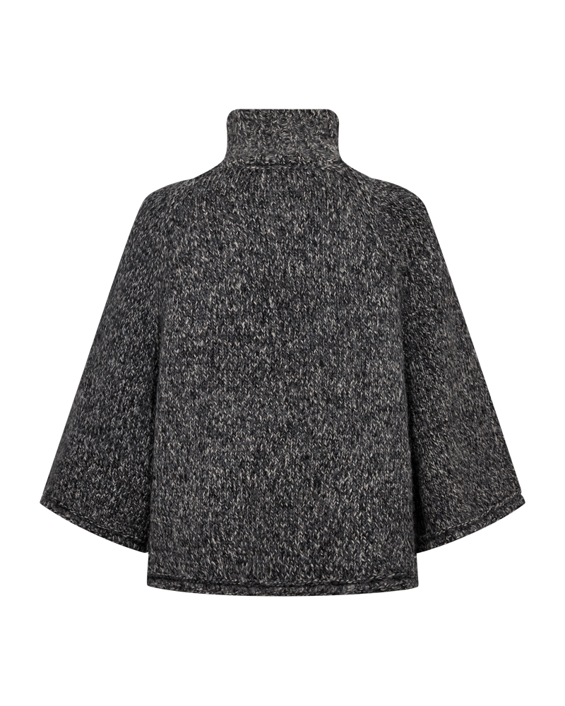 Selina slá/peysa frá Freequent -Dark grey melange