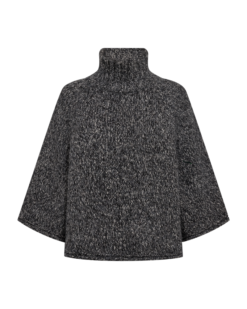 Selina slá/peysa frá Freequent -Dark grey melange