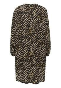 Karina amber kjóll frá Kaffe - animal print