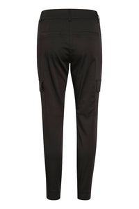 Lea pocket buxur frá Kaffe - svartar