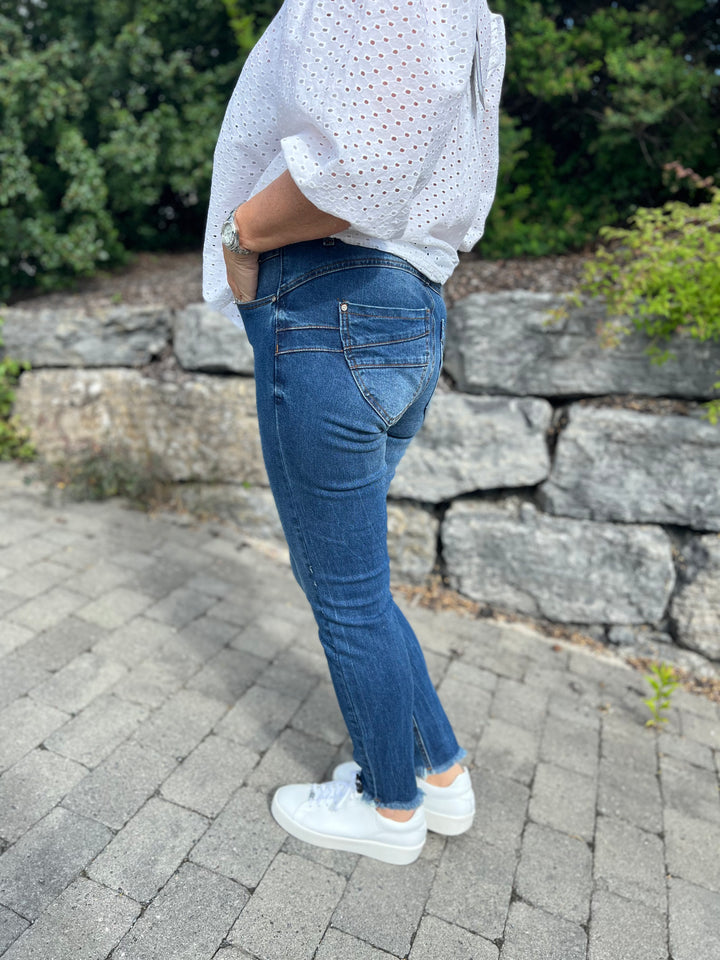 Gyda ankl gallabuxur frá Cream  Shape fit - Dark blue denim