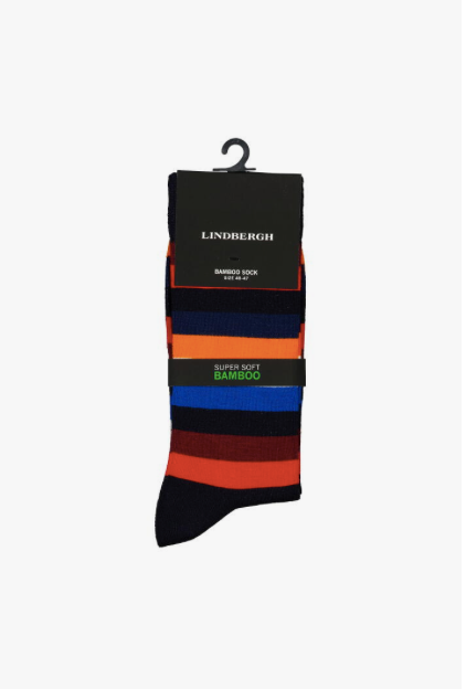 Sokkar frá Lindberg úr bamboo-  bláir/orange/rauðir