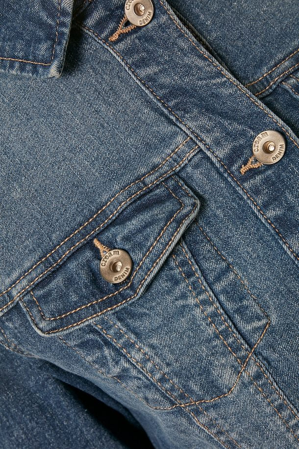 Lisa gallajakki frá Cream - blue denim