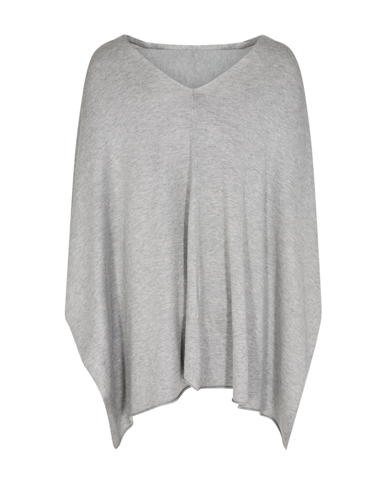Claudisse ponsjó frá Freequent - med grey melange