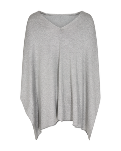 Claudisse ponsjó frá Freequent - med grey melange