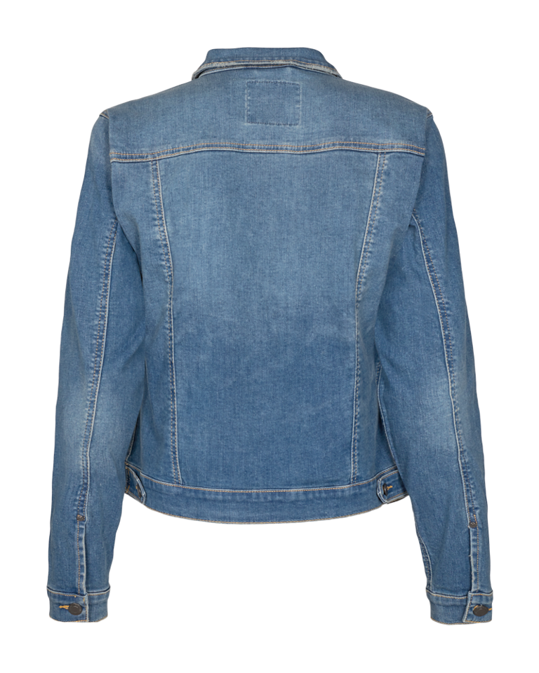 Rock jakki frá Freequent- Vintage blue denim blár