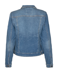 Rock jakki frá Freequent- Vintage blue denim blár