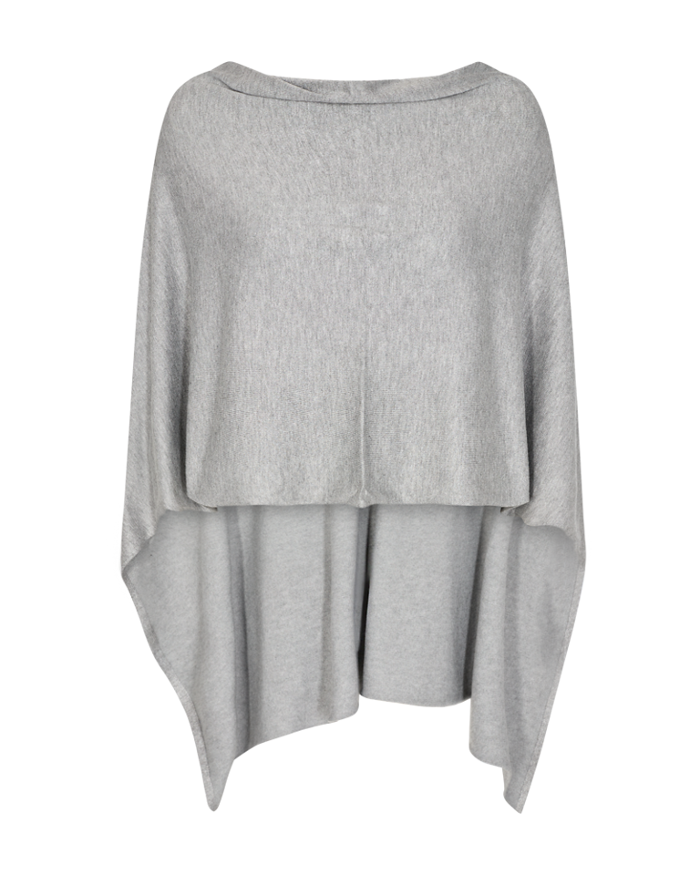 Claudisse ponsjó frá Freequent - med grey melange
