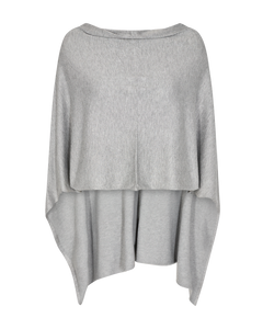 Claudisse ponsjó frá Freequent - med grey melange