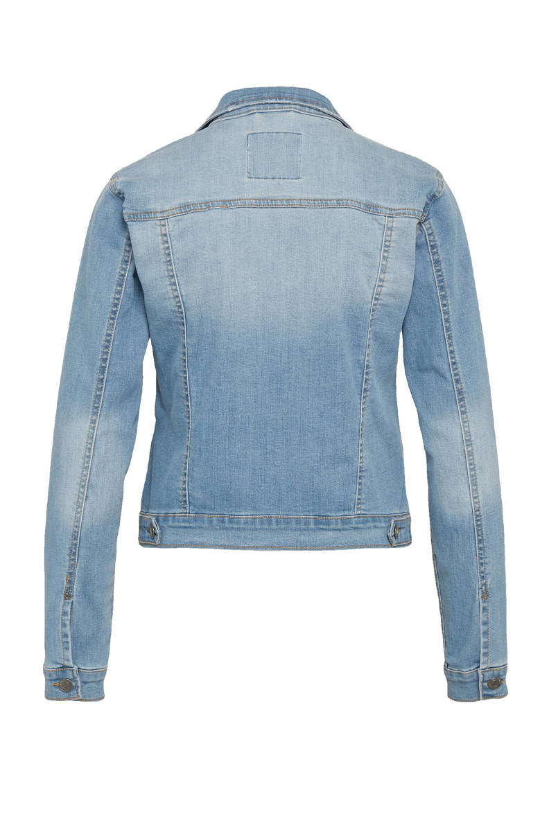 Rock gallajakki frá Freequent - Light blue denim blár